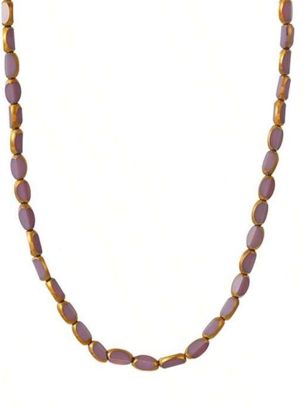 Purple Bead Necklace Q1152